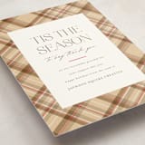 "Tis The Season Plaid" - Holiday Cards in Latte by Ashlee Townsend - Detail