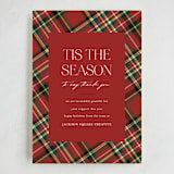 "Tis The Season Plaid" - Holiday Cards in Poinsettia by Ashlee Townsend - Full Design