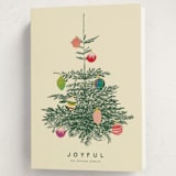 "Retro Tree" - Holiday Cards in Ivory by Baumbirdy - Folded Card