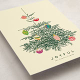 "Retro Tree" - Holiday Cards in Ivory by Baumbirdy - Detail