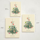 "Retro Tree" - Holiday Cards in Ivory by Baumbirdy - Formats Available