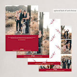 "Wrapped in Love" - Holiday Cards in Cranberry by Carolyn Nicks - Back of Card Options