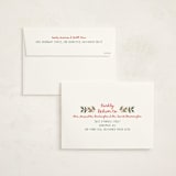 "Festive Stripes" - Holiday Cards in Cherry by Elly - FREE Recipient Addressing