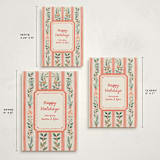"Festive Stripes" - Holiday Cards in Cherry by Elly - Formats Available