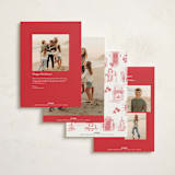 "holiday home toile" - Holiday Cards in Peppermint by Rebecca Durflinger - Back of Card Options