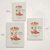 "Howdy Holidays Boots" - Holiday Cards in Fog by Leia Matt - Formats Available