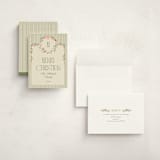 "Wreath Frame" - Holiday Cards in Cream by Robert and Stella - Assembled