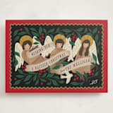"angels sing" - Holiday Cards in Ruby by Grae - Front