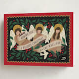 "angels sing" - Holiday Cards in Ruby by Grae - Folded Card