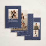 "Nativity" - Holiday Cards in Indigo by Jamie Alexander - Back of Card Options