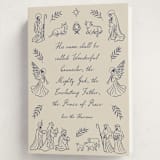 "Nativity" - Holiday Cards in Indigo by Jamie Alexander - Folded Card