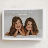 "Simplest border" - Holiday Cards in Snow by Stacey Meacham - Folded Card