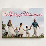 "Calligraphic" - Holiday Cards in Berry by Ellis - Front