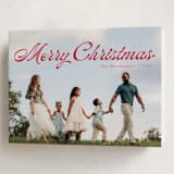 "Calligraphic" - Holiday Cards in Berry by Ellis - Folded Card
