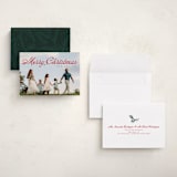 "Calligraphic" - Holiday Cards in Berry by Ellis - Assembled