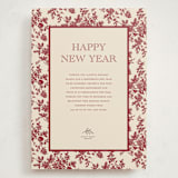 "Holiday Toile" - Holiday Cards in Cranberry by Jenna Holcomb - Front