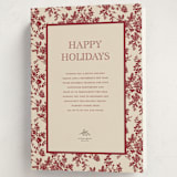 "Holiday Toile" - Holiday Cards in Cranberry by Jenna Holcomb - Folded Card