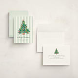 "Lobby Bow Tree" - Holiday Cards in Wintergreen by Erika Firm - Assembled
