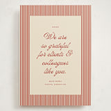 "pinstriped border" - Holiday Cards in Cranberry by Ellen Schlegelmilch - Front