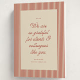 "pinstriped border" - Holiday Cards in Cranberry by Ellen Schlegelmilch - Folded Card