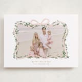 "Ribbonly Frame" - Holiday Cards in Blush by Itsy Belle Studio - Front