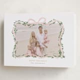 "Ribbonly Frame" - Holiday Cards in Blush by Itsy Belle Studio - Folded Card