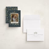 "Holly + Olive" - Holiday Cards in Juniper by Wildfield Paper Co - Assembled