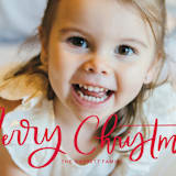 "Modern Merry Greeting" - Holiday Cards in Apple by Kristen Smith - Detail