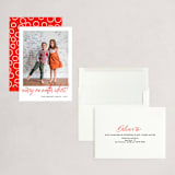 "No Matter What" - Holiday Cards in Crimson by J. Dario Design Co. - Assembled