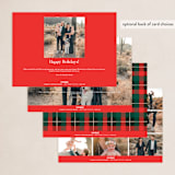 "Christmas Plaid" - Holiday Cards in Jolly by Hudson meet Rose - Back of Card Options