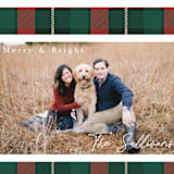 "Christmas Plaid" - Holiday Cards in Jolly by Hudson meet Rose - Detail