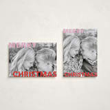 "Merry & Bold" - Holiday Cards in Candy Cane by Angela Thompson - Photo Orientation Options