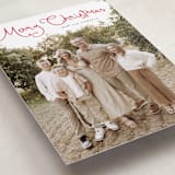 "Christmas script" - Holiday Cards in Cardinal by Sara Hicks Malone - Detail