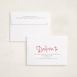 "Christmas script" - Holiday Cards in Cardinal by Sara Hicks Malone - FREE Recipient Addressing