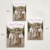 "Christmas script" - Holiday Cards in Cardinal by Sara Hicks Malone - Formats Available