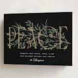 "Entwined Peace" - Holiday Cards in Coal by Robert and Stella - Folded Card