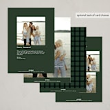 "Bow" - Holiday Cards in Evergreen by Olivia Kanaley Inman - Back of Card Options