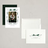 "Bow" - Holiday Cards in Evergreen by Olivia Kanaley Inman - Assembled