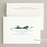 "Bow" - Holiday Cards in Evergreen by Olivia Kanaley Inman - FREE Recipient Addressing