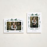 "Bow" - Holiday Cards in Evergreen by Olivia Kanaley Inman - Photo Orientation Options