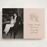 "Newlywed Toast" - Holiday Cards in Candied Grapefruit by Randi Cirelli - Front