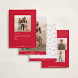 "Personal Note" - Holiday Cards in Poinsettia by Owl and Toad - Back of Card Options