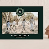 "Peace On Earth" - Holiday Cards in Spruce by Susan Moyal - Front