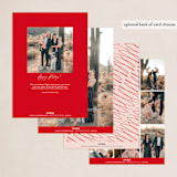 "overlaid" - Holiday Cards in Crimson by Lindsay Stetson Thompson - Back of Card Options