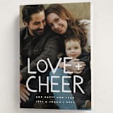 "Love & Cheer" - Holiday Cards in Snowflake by Snow and Ivy - Folded Card