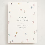 "festive skiers" - Holiday Cards in Multi by Ellen Schlegelmilch - Front