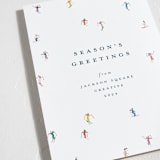 "festive skiers" - Holiday Cards in Multi by Ellen Schlegelmilch - Detail
