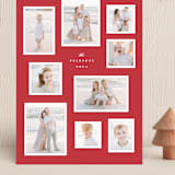 "Modern Snapshots" - Holiday Cards in Berry by Hooray Creative - Front