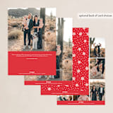 "Modern Snapshots" - Holiday Cards in Berry by Hooray Creative - Back of Card Options