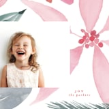"bold poinsettias" - Holiday Cards in Candy Cane by Phrosné Barwood - Detail